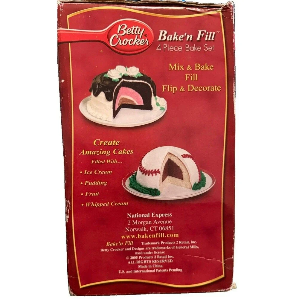 Vintage Betty Crocker Bake'n Fill 4-Piece Bake Set from 2005
